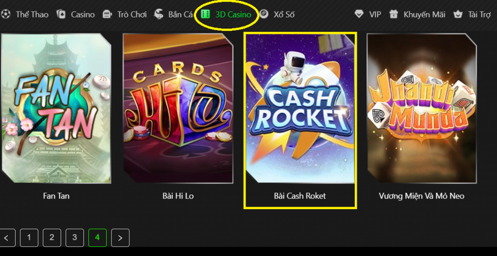 Cách chơi bài cash rocket nhà cái C54 - Khám phá sự thú vị của trò chơi